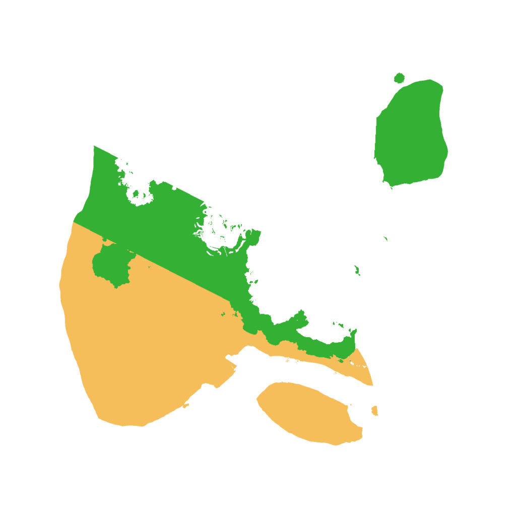 Biome Rust Map: Procedural Map, Size: 2000, Seed: 692132