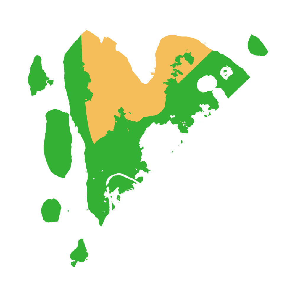 Biome Rust Map: Procedural Map, Size: 2500, Seed: 19851223