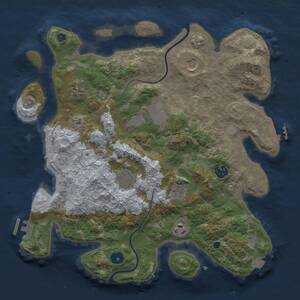 Thumbnail Rust Map: Procedural Map, Size: 3600, Seed: 3234, 14 Monuments