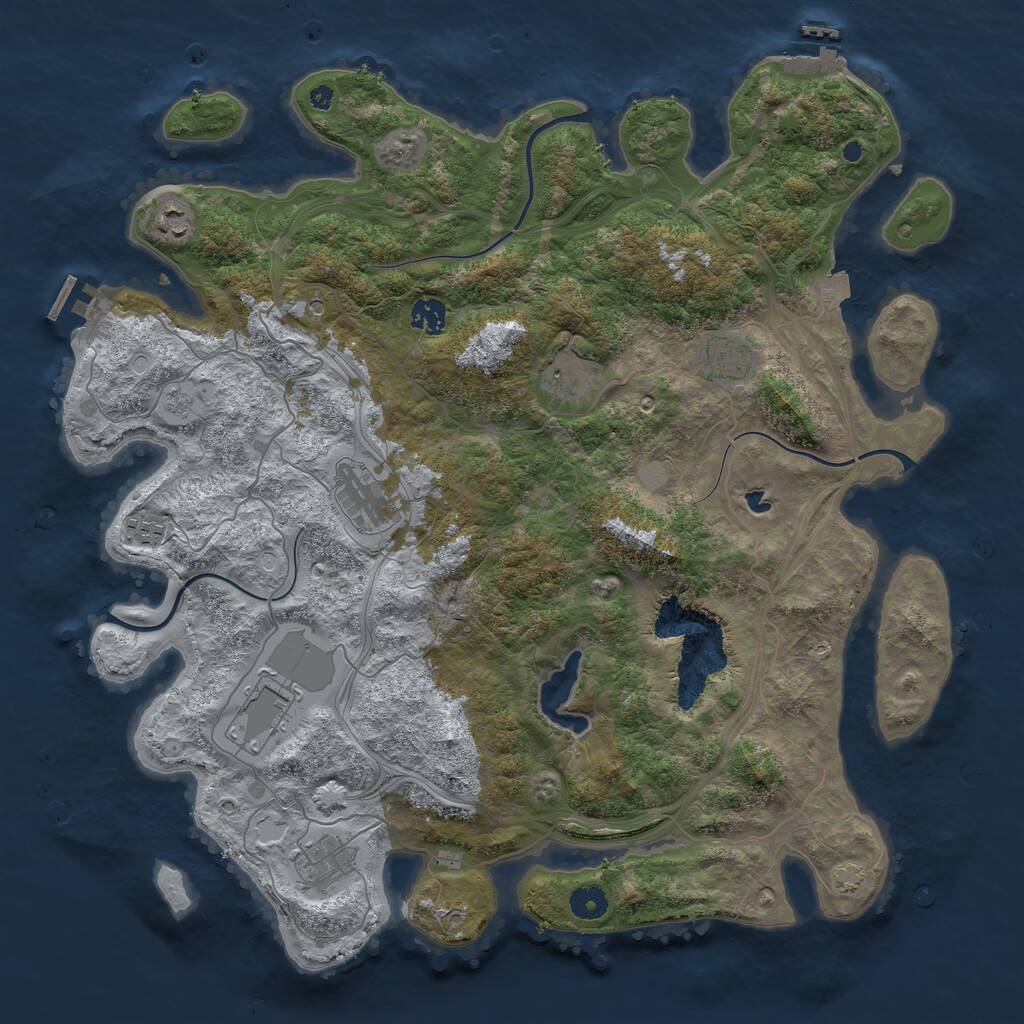 Rust Map: Procedural Map, Size: 4250, Seed: 4098, 14 Monuments