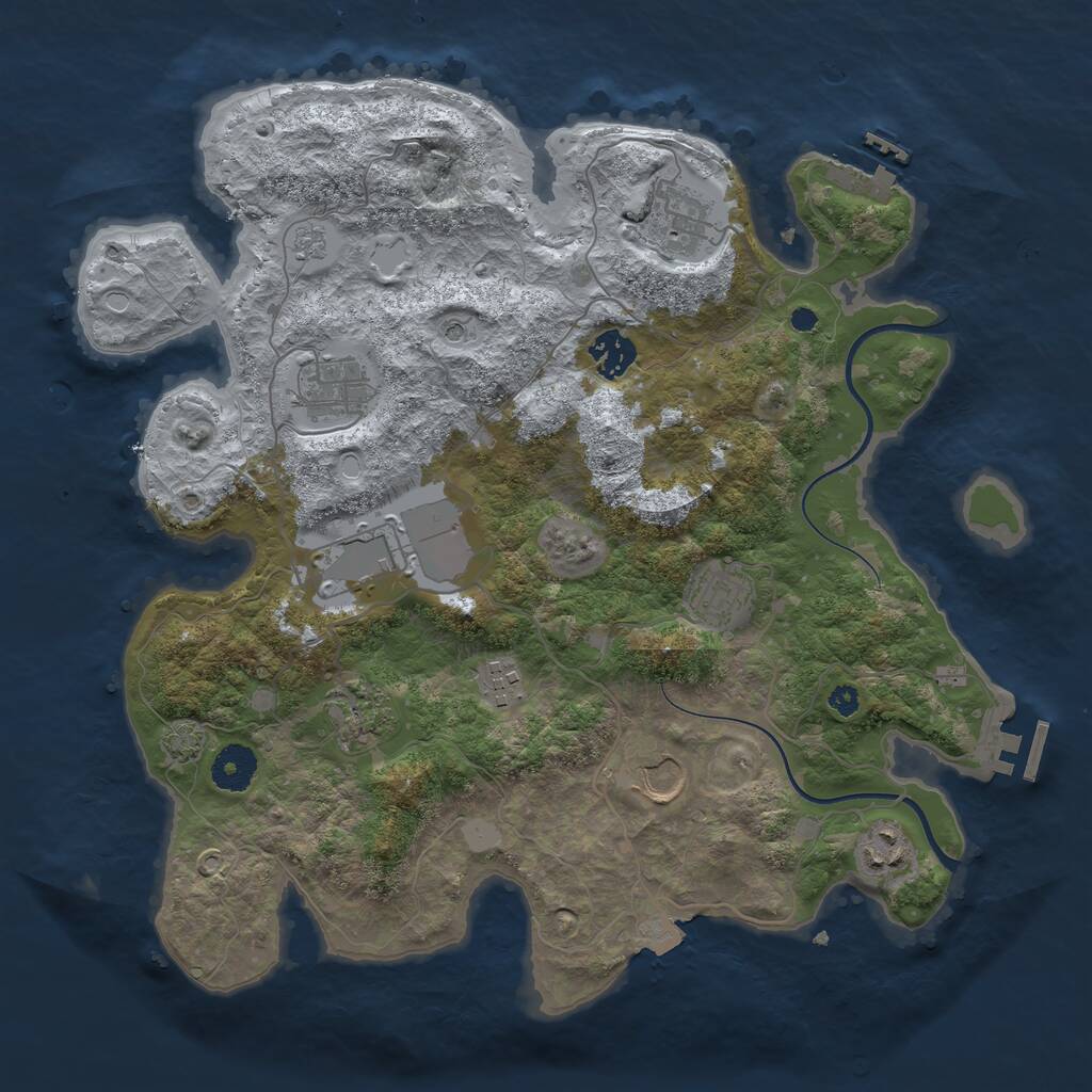 Rust Map: Procedural Map, Size: 3600, Seed: 13112, 15 Monuments