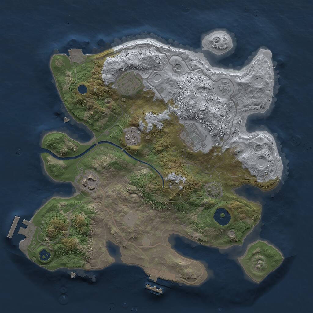 Rust Map: Procedural Map, Size: 2800, Seed: 692519003, 10 Monuments