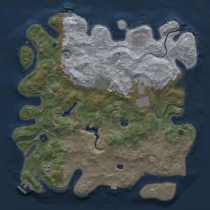 Thumbnail Rust Map: Procedural Map, Size: 4007, Seed: 2092022605, 13 Monuments