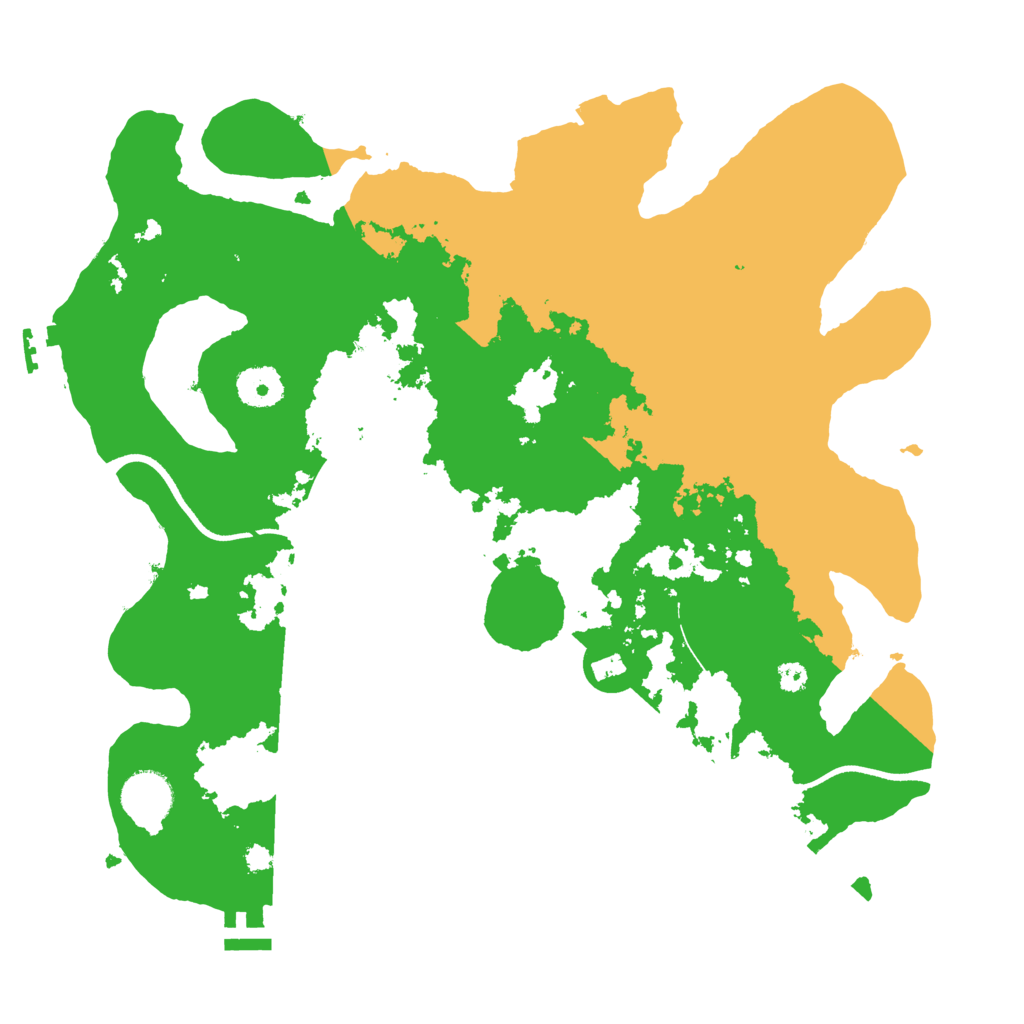 Biome Rust Map: Procedural Map, Size: 3500, Seed: 20007