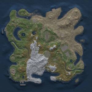 Thumbnail Rust Map: Procedural Map, Size: 3500, Seed: 20007, 13 Monuments