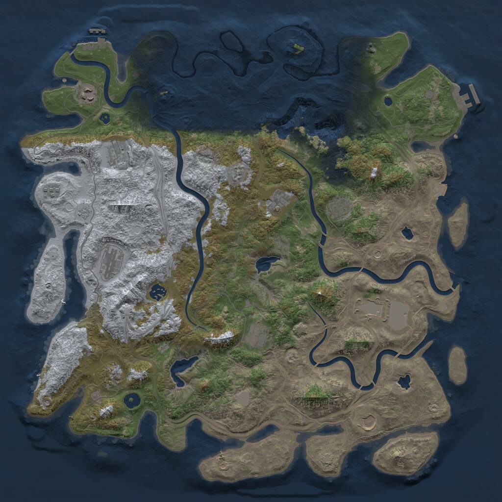 Rust Map: Procedural Map, Size: 4800, Seed: 1475703978, 17 Monuments