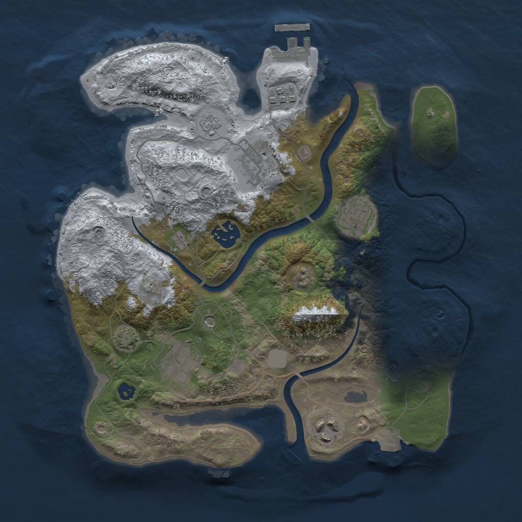 Rust Map: Procedural Map, Size: 3000, Seed: 2179, 11 Monuments