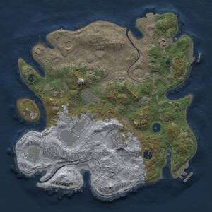 Thumbnail Rust Map: Procedural Map, Size: 3500, Seed: 2118279101, 15 Monuments