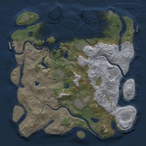 Thumbnail Rust Map: Procedural Map, Size: 4250, Seed: 2107459814, 16 Monuments