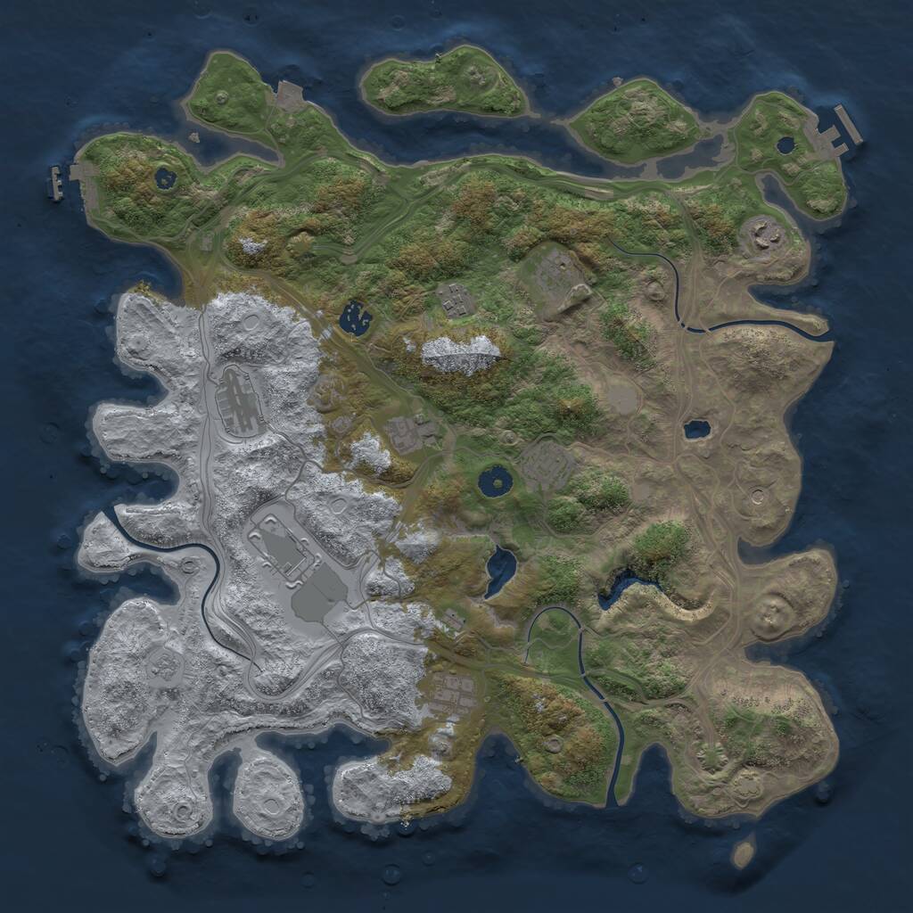 Rust Map: Procedural Map, Size: 4250, Seed: 1929292, 15 Monuments