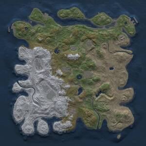 Thumbnail Rust Map: Procedural Map, Size: 4250, Seed: 1929292, 15 Monuments