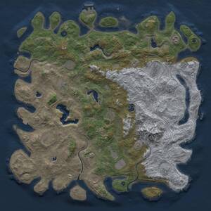 Thumbnail Rust Map: Procedural Map, Size: 5000, Seed: 1325315100, 17 Monuments