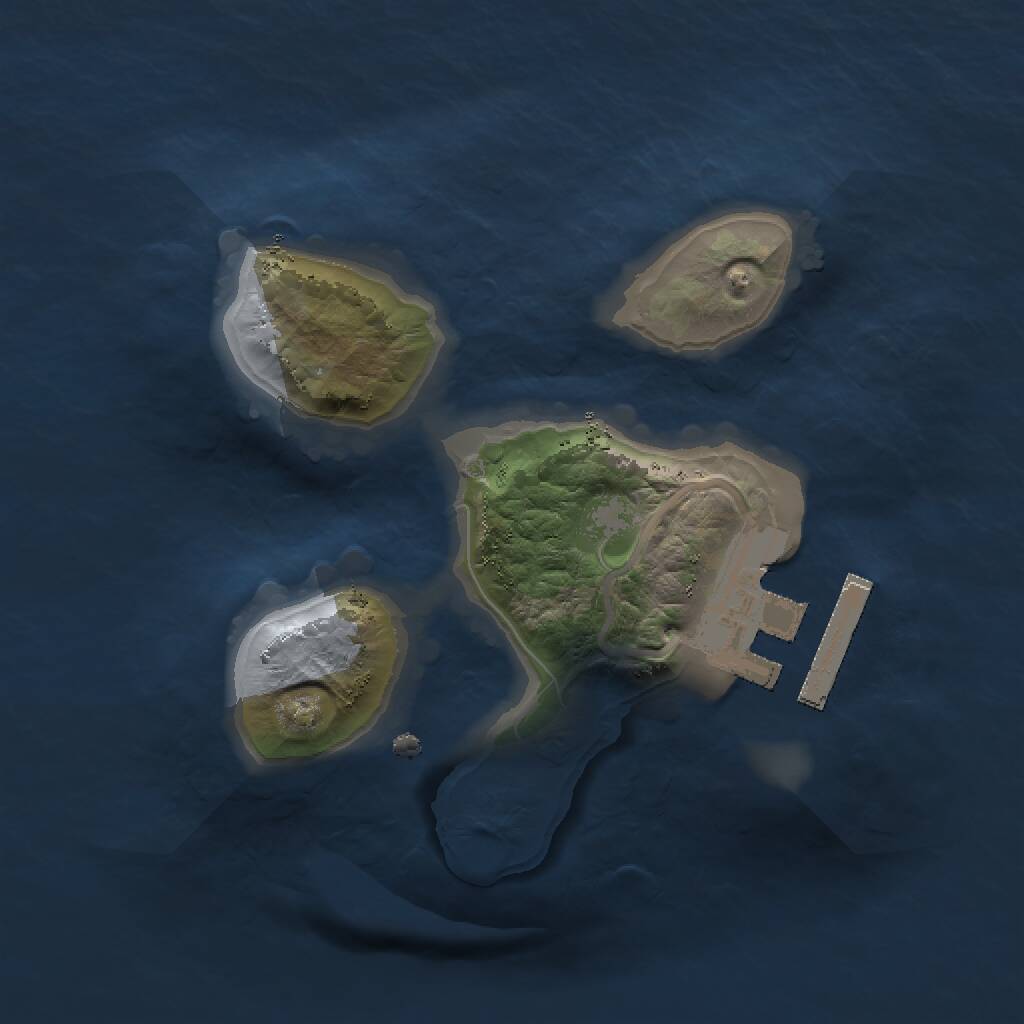 Rust Map: Procedural Map, Size: 1500, Seed: 1234234, 2 Monuments