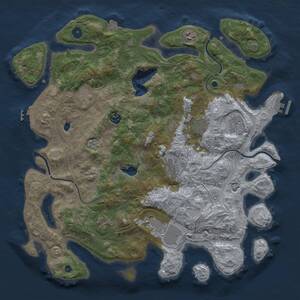 Thumbnail Rust Map: Procedural Map, Size: 4250, Seed: 2065455219, 15 Monuments