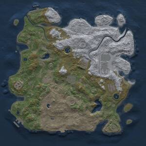 Thumbnail Rust Map: Procedural Map, Size: 4000, Seed: 23954872, 14 Monuments