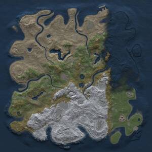 Thumbnail Rust Map: Procedural Map, Size: 4500, Seed: 1589181586, 15 Monuments