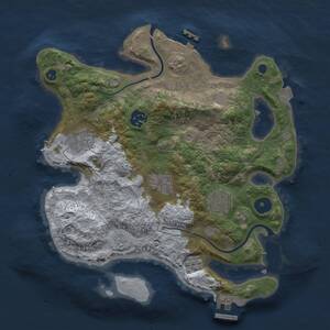 Thumbnail Rust Map: Procedural Map, Size: 3000, Seed: 1219330915, 10 Monuments