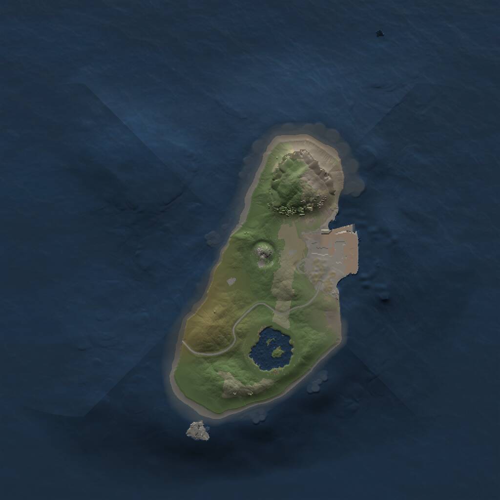 Rust Map: Procedural Map, Size: 1200, Seed: 396081590, 1 Monuments