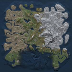 Thumbnail Rust Map: Procedural Map, Size: 5000, Seed: 44226972, 16 Monuments