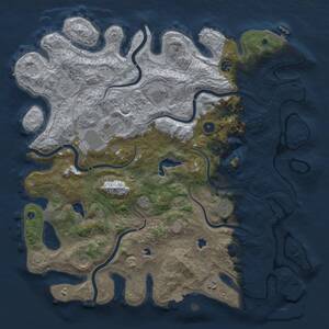 Thumbnail Rust Map: Procedural Map, Size: 4500, Seed: 670221070, 13 Monuments