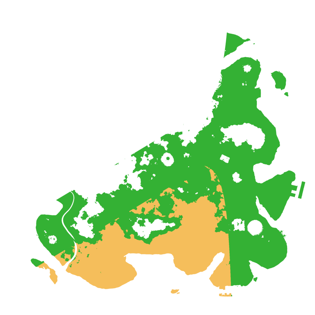 Biome Rust Map: Procedural Map, Size: 3700, Seed: 45069960