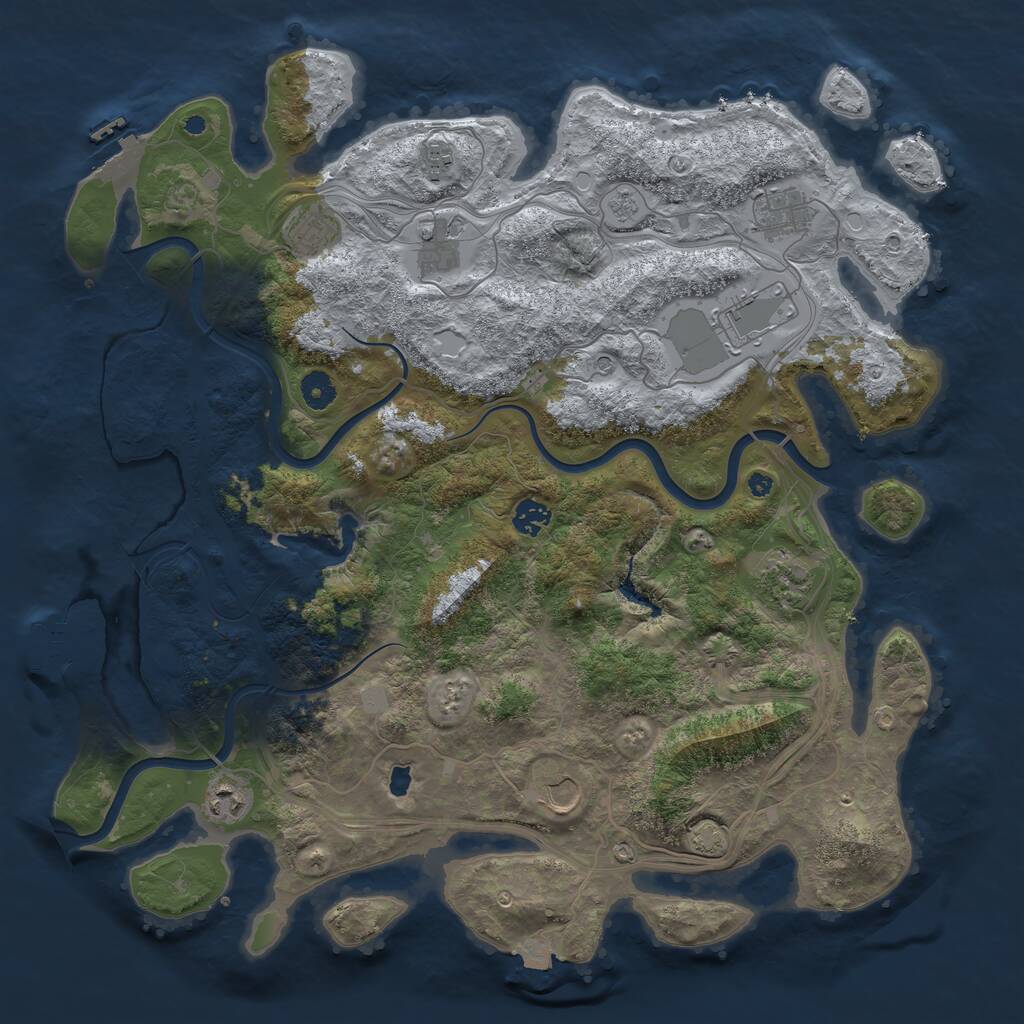 Rust Map: Procedural Map, Size: 4250, Seed: 1634969710, 15 Monuments