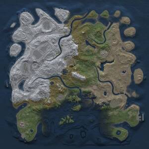 Thumbnail Rust Map: Procedural Map, Size: 4500, Seed: 1027113975, 16 Monuments