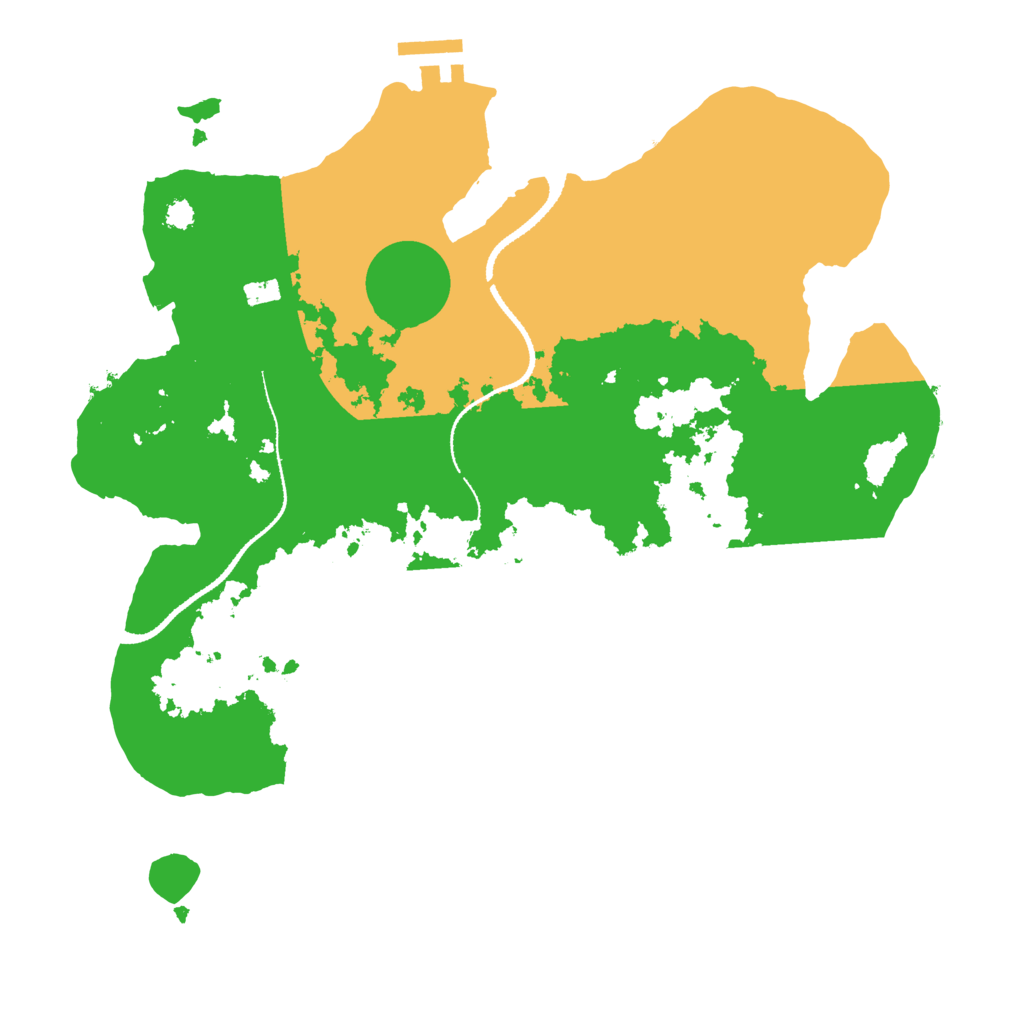 Biome Rust Map: Procedural Map, Size: 3200, Seed: 82415557
