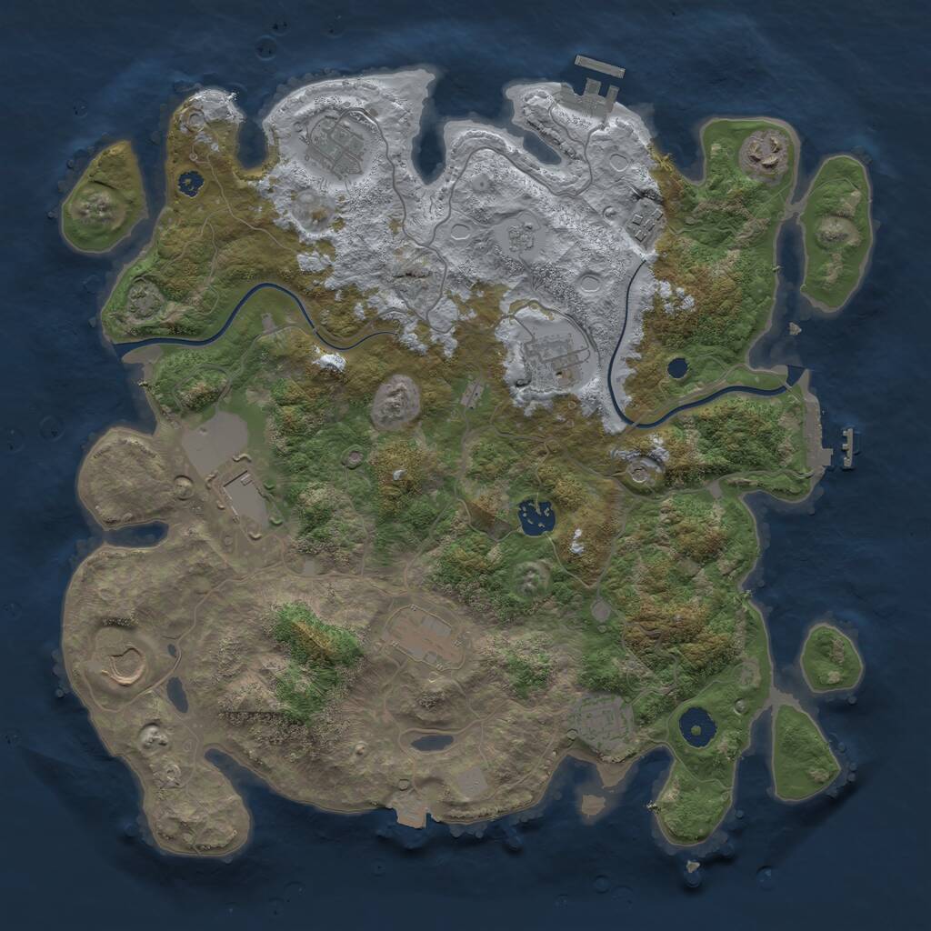 Rust Map: Procedural Map, Size: 3750, Seed: 4723489, 15 Monuments