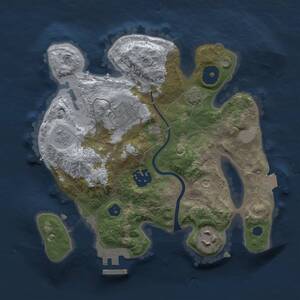 Thumbnail Rust Map: Procedural Map, Size: 2500, Seed: 1803200404, 8 Monuments