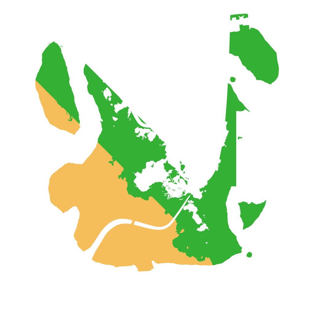 Biome Rust Map: Procedural Map, Size: 2300, Seed: 1317079390
