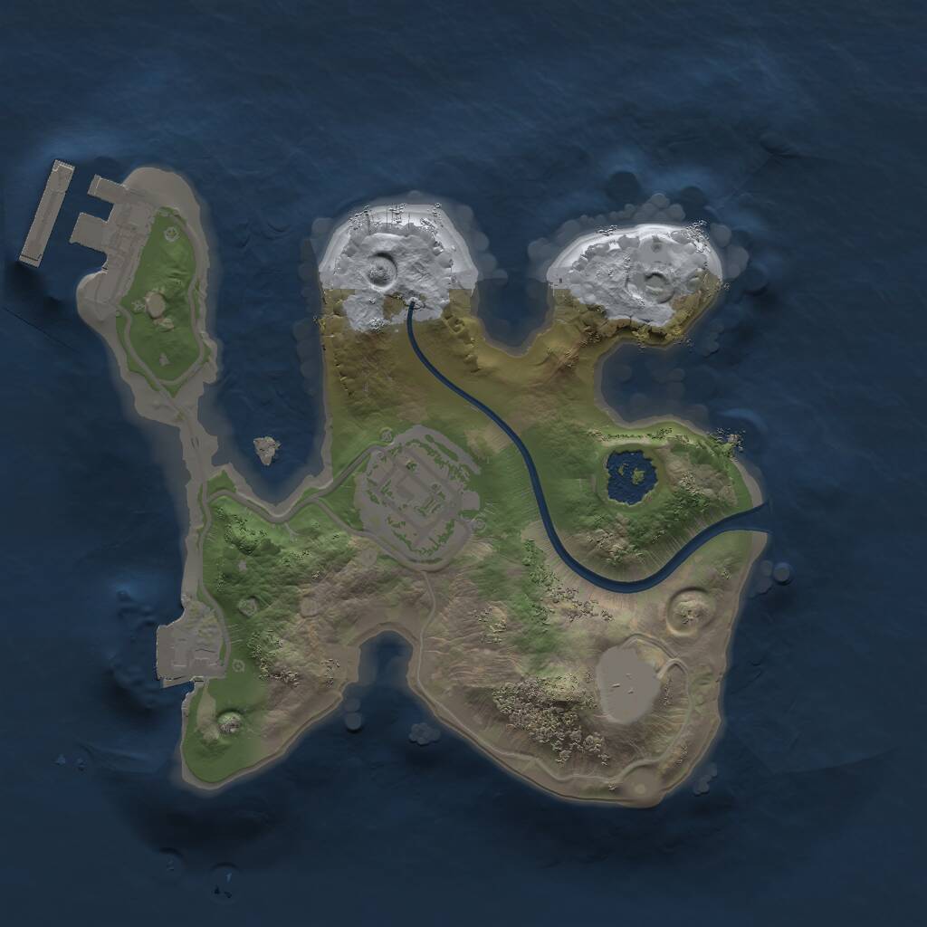 Rust Map: Procedural Map, Size: 1750, Seed: 158429001, 3 Monuments