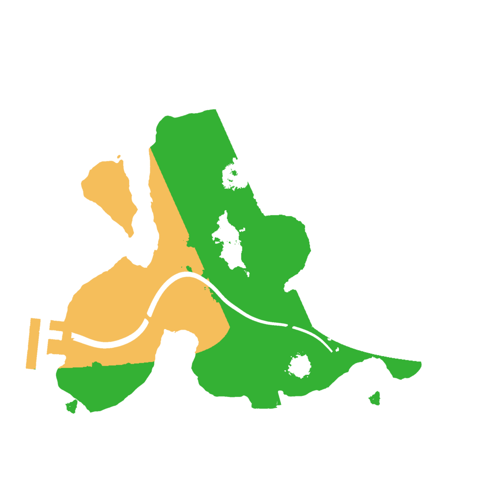 Biome Rust Map: Procedural Map, Size: 2000, Seed: 184085632