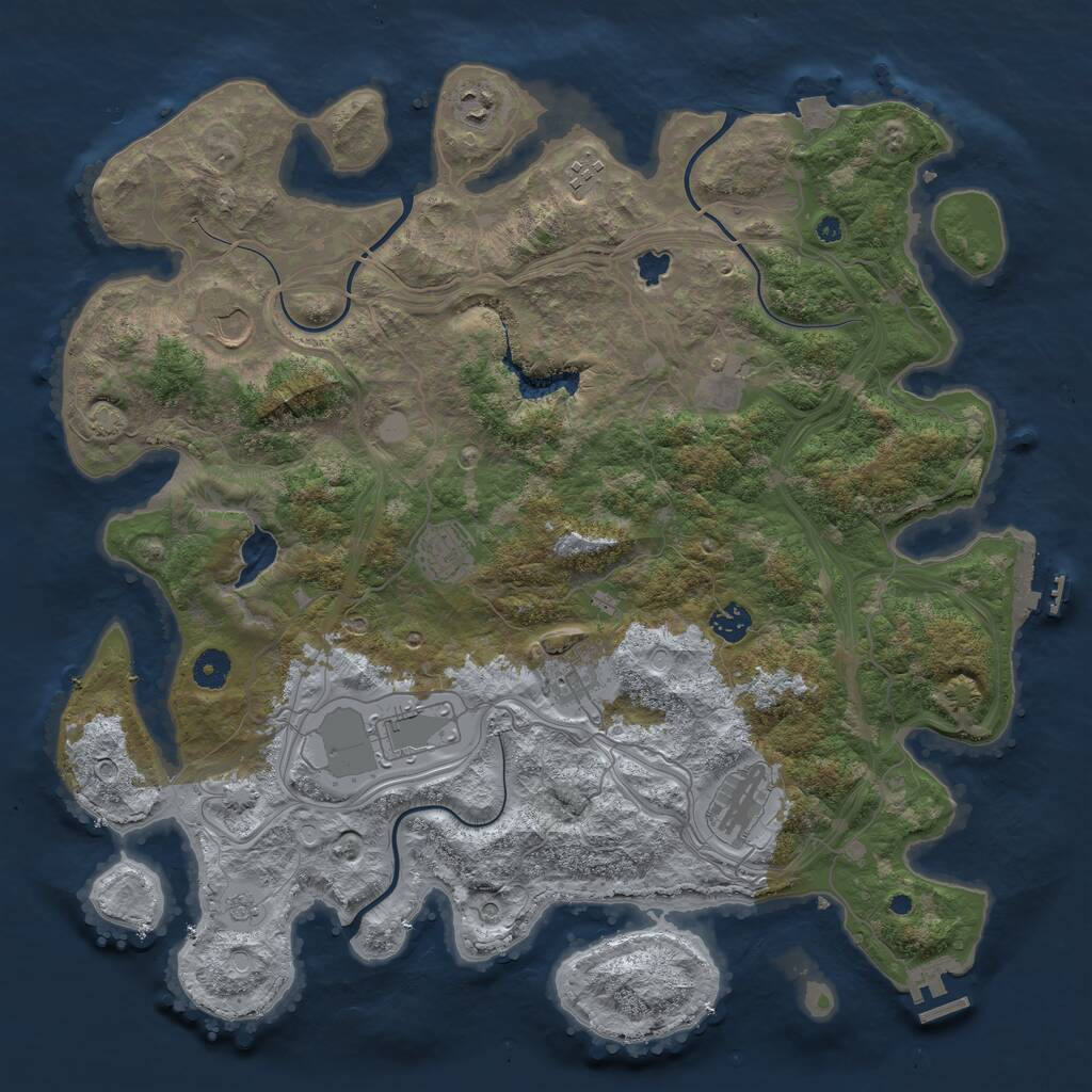 Rust Map: Procedural Map, Size: 4250, Seed: 574362, 15 Monuments