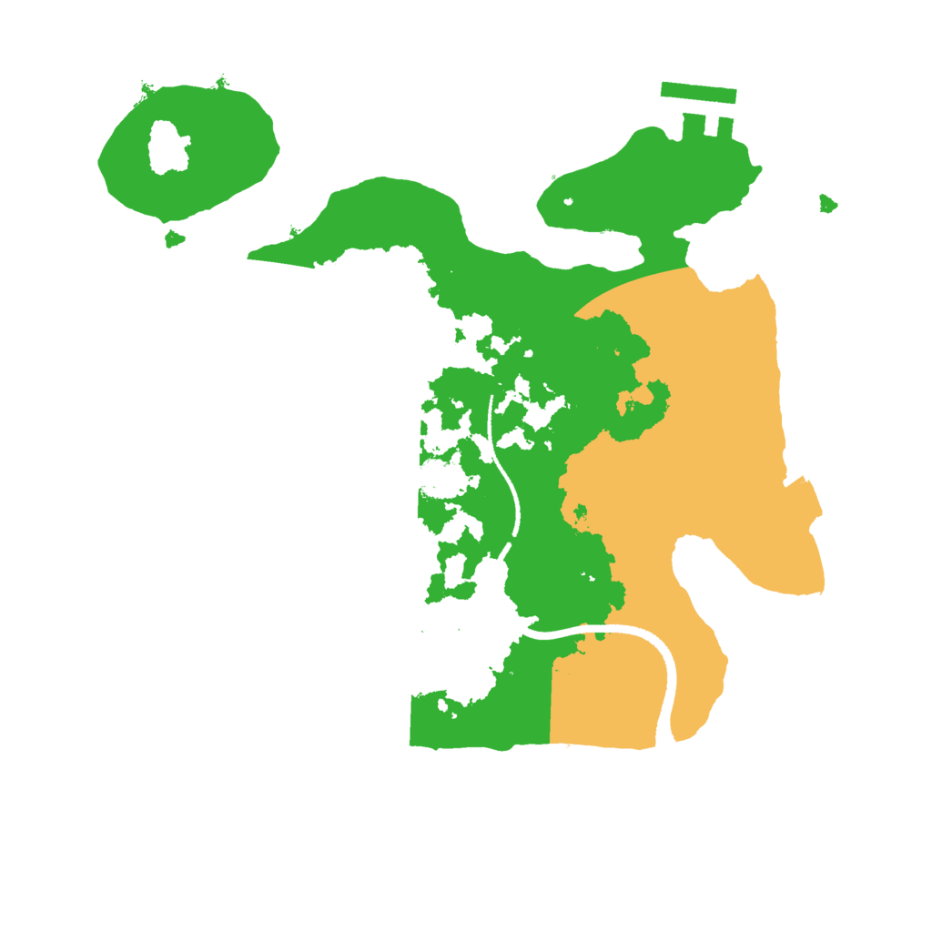 Biome Rust Map: Procedural Map, Size: 2500, Seed: 43436