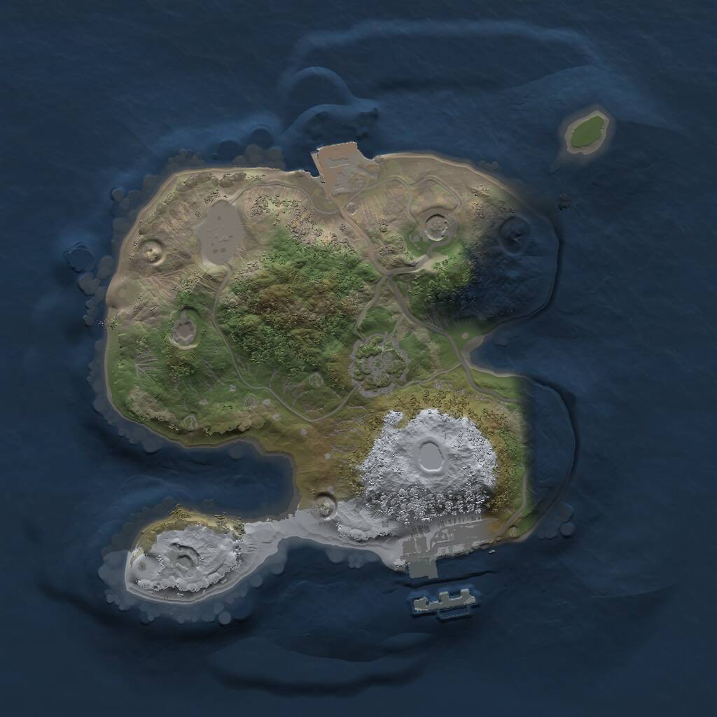 Rust Map: Procedural Map, Size: 1800, Seed: 1159326893, 4 Monuments