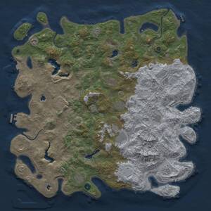 Thumbnail Rust Map: Procedural Map, Size: 5000, Seed: 360523613, 17 Monuments
