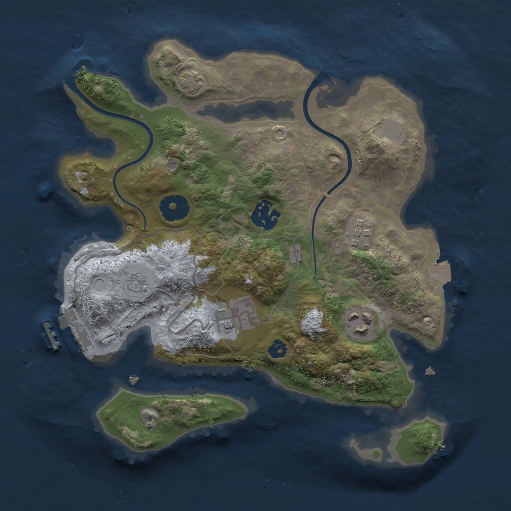 Rust Map: Procedural Map, Size: 2765, Seed: 567, 8 Monuments