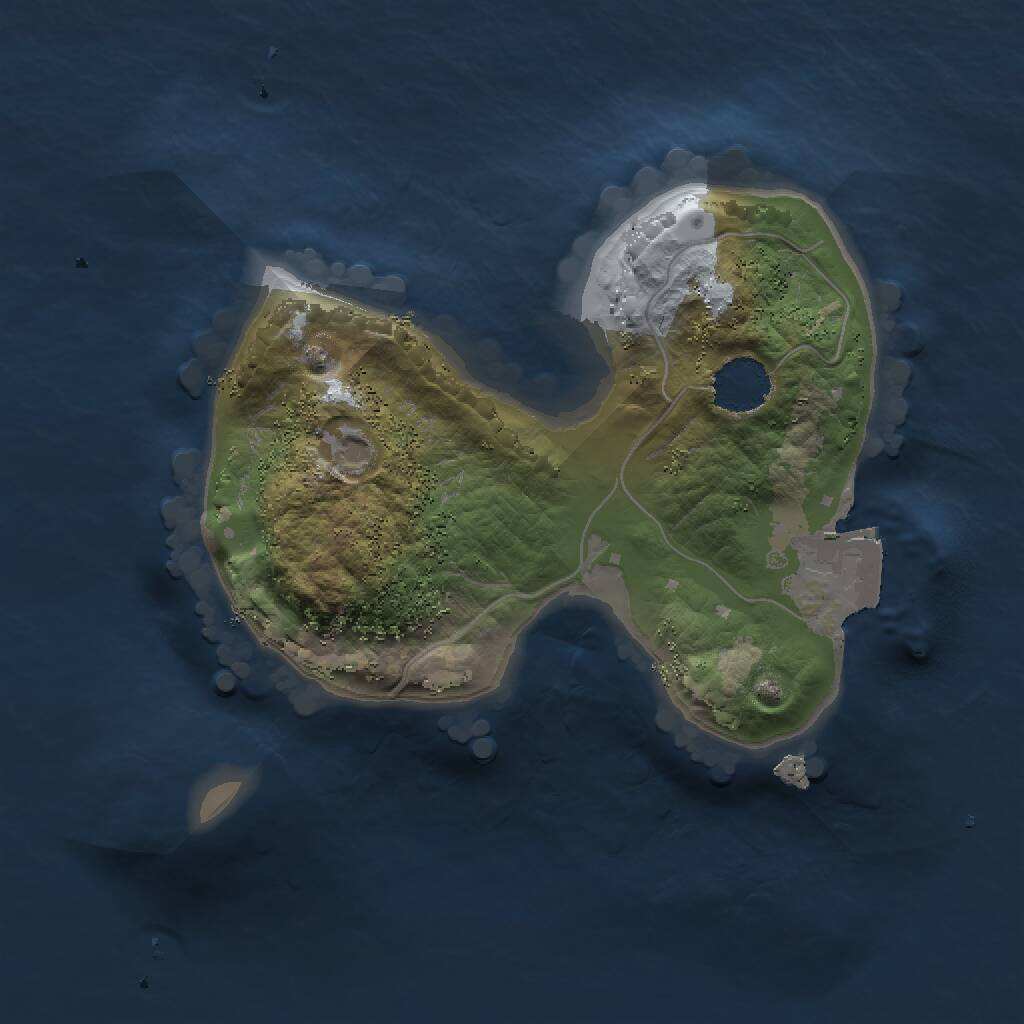 Rust Map: Procedural Map, Size: 1500, Seed: 97822, 1 Monuments