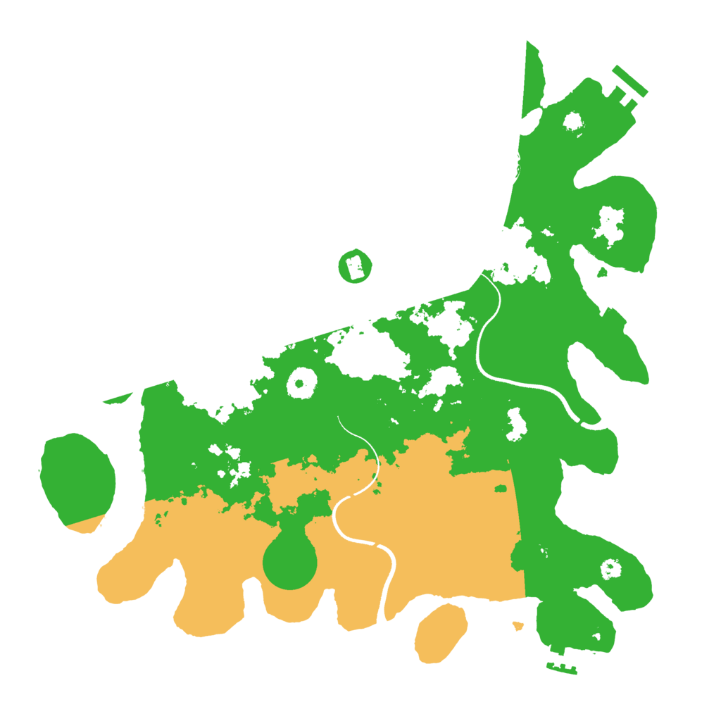 Biome Rust Map: Procedural Map, Size: 3500, Seed: 48752