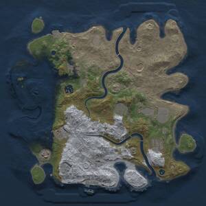 Thumbnail Rust Map: Procedural Map, Size: 3500, Seed: 1015773806, 15 Monuments