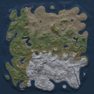 Thumbnail Rust Map: Procedural Map, Size: 5000, Seed: 265311674, 16 Monuments