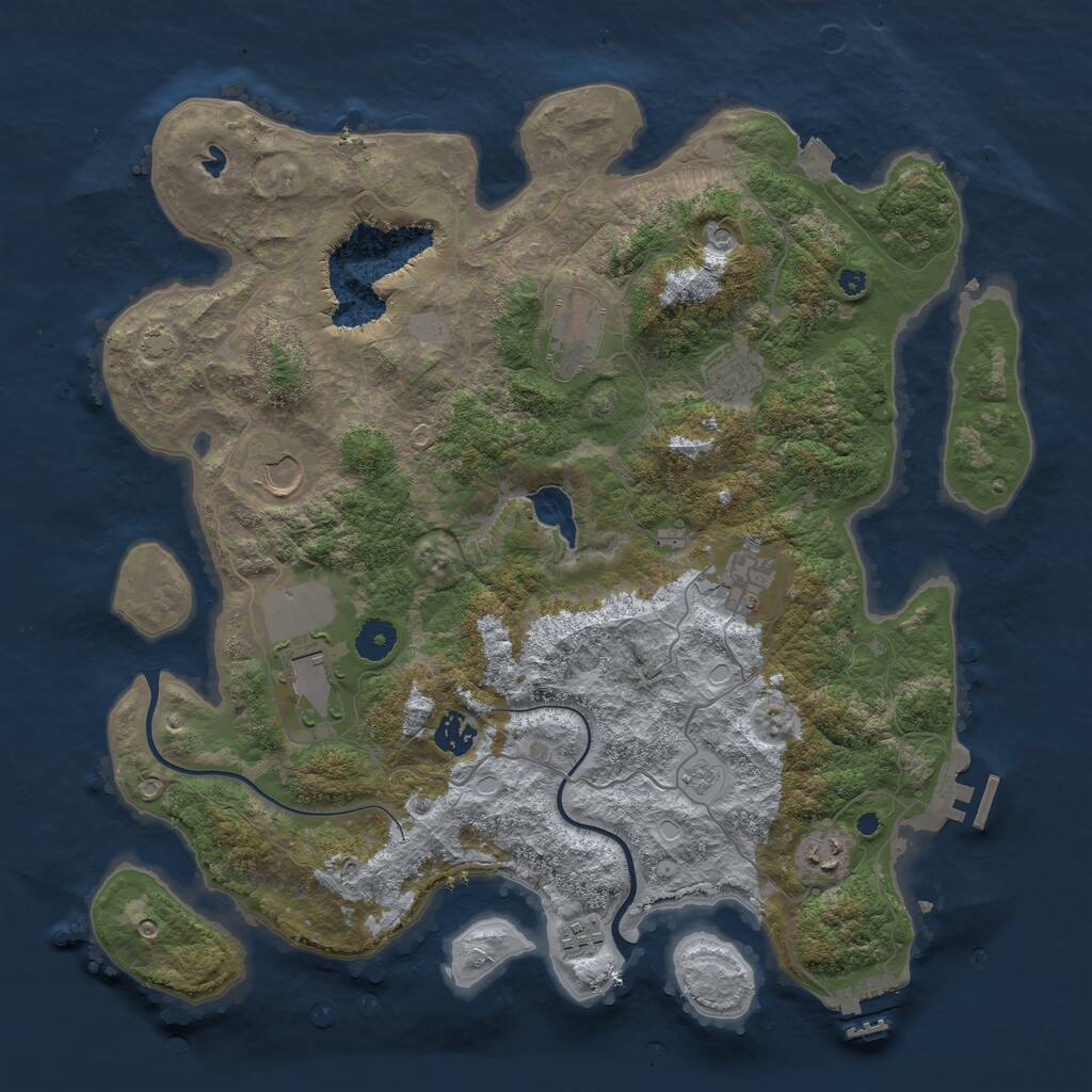 Rust Map: Procedural Map, Size: 4000, Seed: 15654894, 14 Monuments