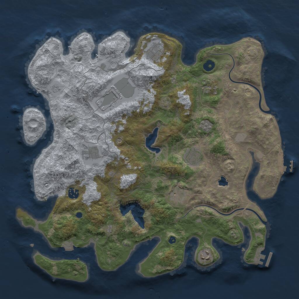 Rust Map: Procedural Map, Size: 4000, Seed: 94506772, 15 Monuments