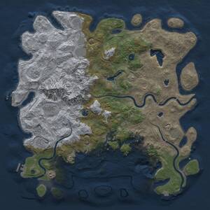 Thumbnail Rust Map: Procedural Map, Size: 5000, Seed: 463145549, 17 Monuments
