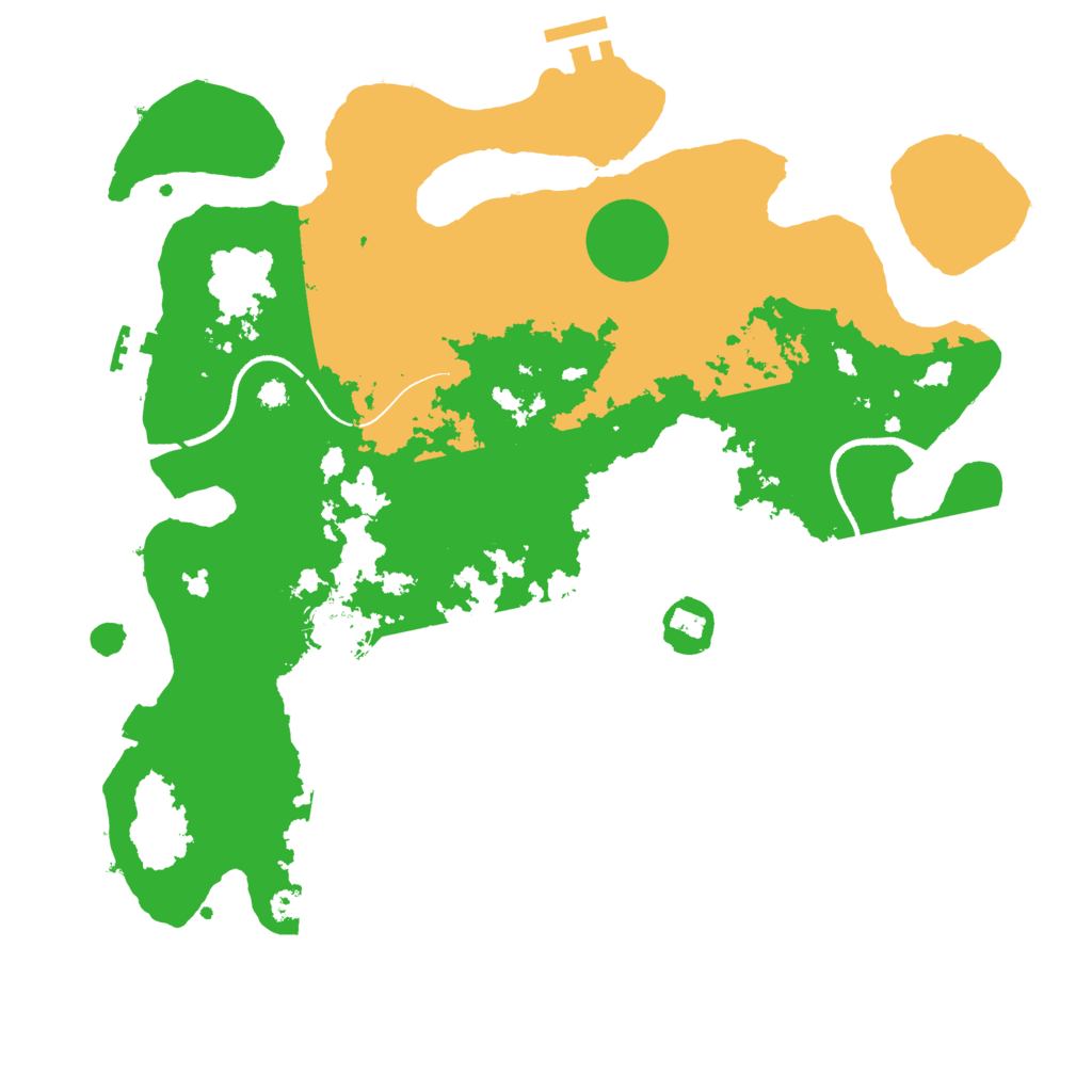 Biome Rust Map: Procedural Map, Size: 3500, Seed: 172395415