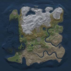 Thumbnail Rust Map: Procedural Map, Size: 3700, Seed: 1611500976, 16 Monuments