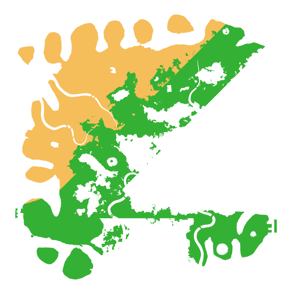 Biome Rust Map: Procedural Map, Size: 4500, Seed: 2105088447