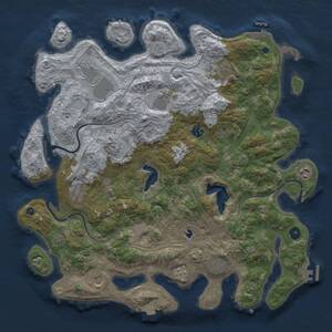 Thumbnail Rust Map: Procedural Map, Size: 4250, Seed: 109182347, 16 Monuments