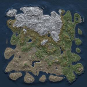 Thumbnail Rust Map: Procedural Map, Size: 4500, Seed: 732215331, 15 Monuments